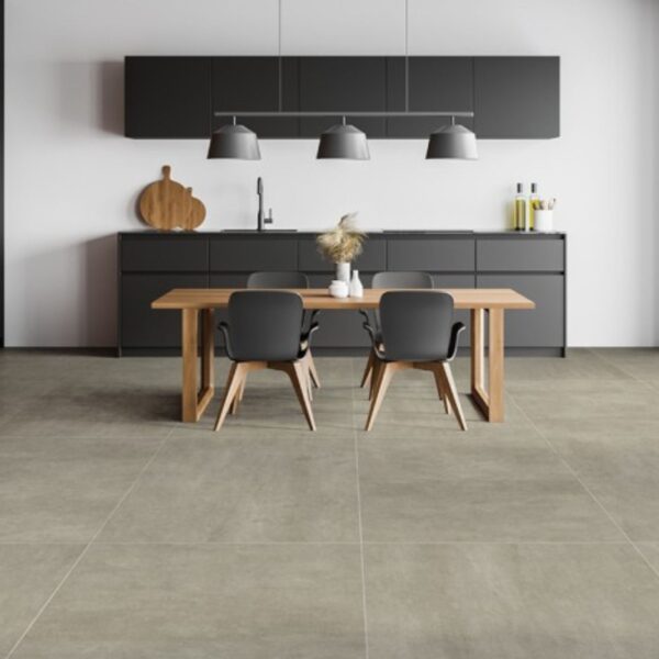 Porcellanato Alberdi Manhattan Dark en un ambiente Taffel