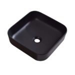 Bacha cuadrada negra Turano marca Aqua Nuova Taffel