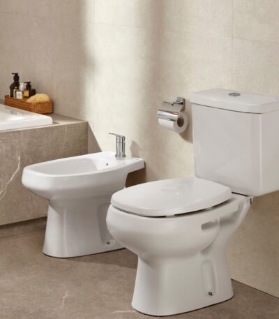 Combo de inodoro, bidet y depósito modelo Mónaco marca Roca Taffel
