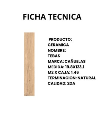 TEBAS FICHA TECNICA Taffel