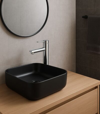 Bacha Turano en un baño moderno, marca Aqua Nuova, Taffel