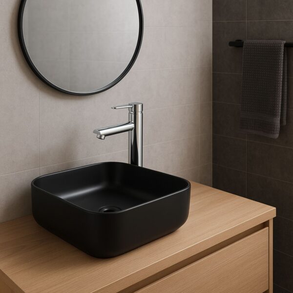 Bacha Turano en un baño moderno, marca Aqua Nuova, Taffel