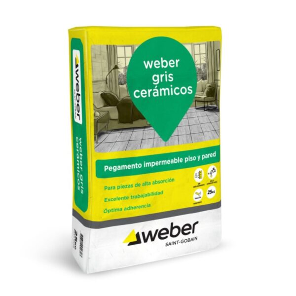 Pegamento Weber Gris para Cerámicos