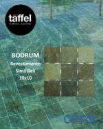 Cerámica para pileta Bodrum Ceral 30x30 cm | Simil piedra verde